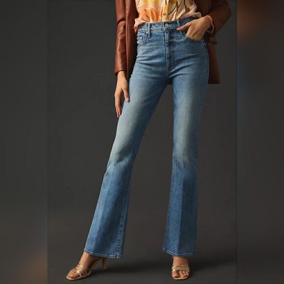 Mother The Weekender Heel High Waisted Flare Jeans In Belle De Jour Size 34 NWT - Picture 5 of 15